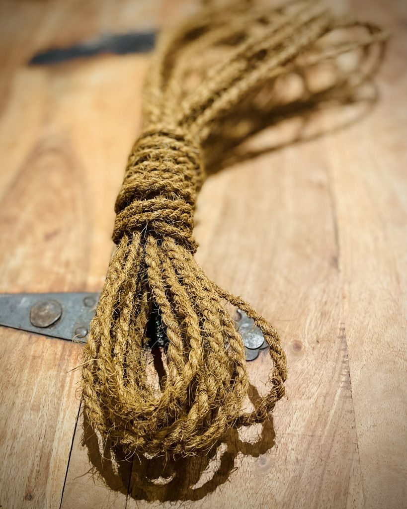 Natural Coconut Rope for Shibari (3x 8m ropes)